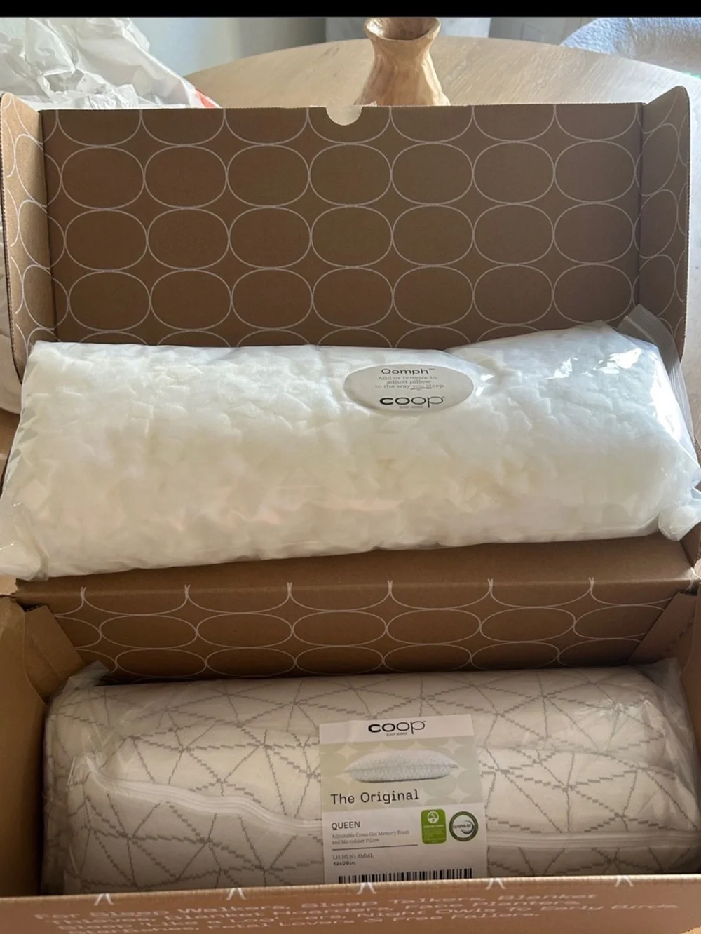 COOP The Original Pillow Queen Size, NWT SEALED.